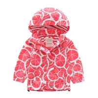 2019 new childrens clothing girls jackets childrens windbreaker spring and autumn baby big childrens hooded jacket ocean tid