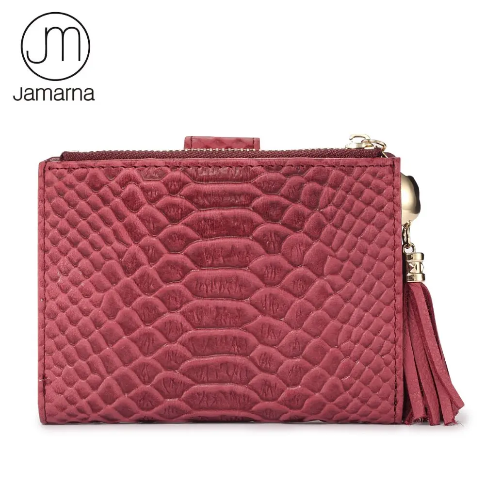 Jamarna Brand Women Wallets Genuine Leather Short Tassels Ladies Purse Credit Card Holder Wallet Female Small | Багаж и сумки