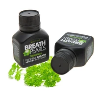 2pcs australia breath pearls original freshens breath 50caps peppermint parsley flavour for long lasting fresh breath no sugar