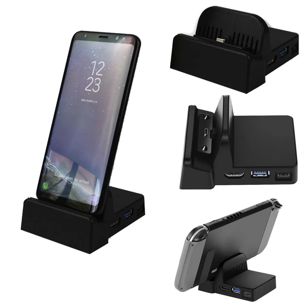 Настольная док станция HDMI Dex для Samsung S8 Plus + Note 8 мини размер замена Nintendo Switch