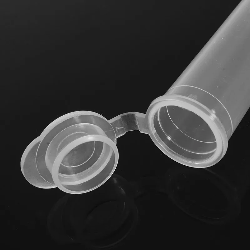 Kicute 100 шт Горячая микро центрифуга пробирка прозрачный пластиковый контейнер для флаконов с крышкой-защелкой для лабораторных образцов 7 мл