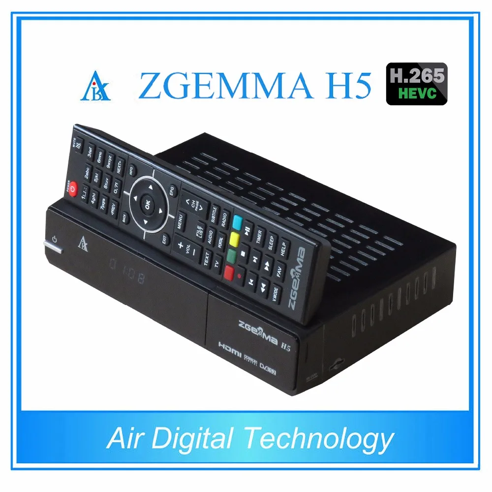 10 шт./партия ZGEMMA H5 ДЕШИФРАТОР спутникового телевидения комбо DVB S2 + T2/C Enigma2 Linux tv box