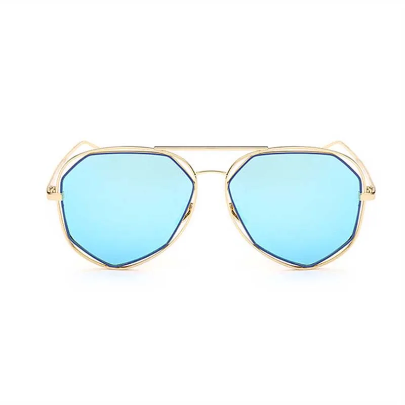 Полигональные роскошные солнцезащитные очки Женские повседневные Простые