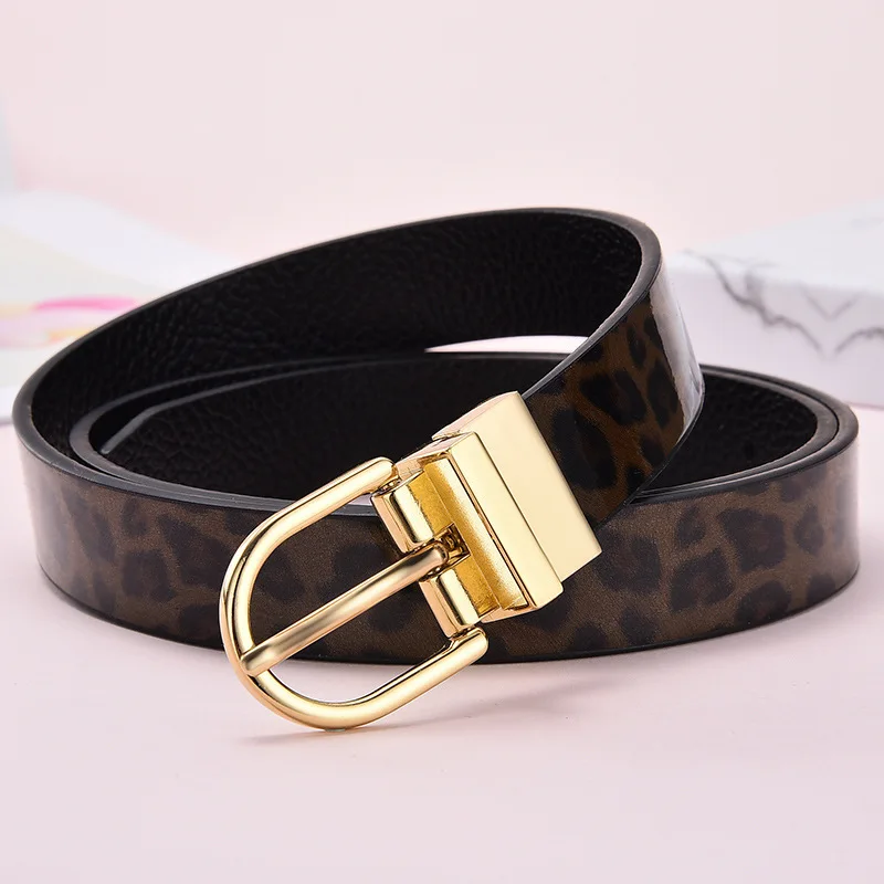Women's Strap Casual All-match Women Brief Pu Leather Belt Women Strap Leopard Print Belts Top Quality Jeans Belt