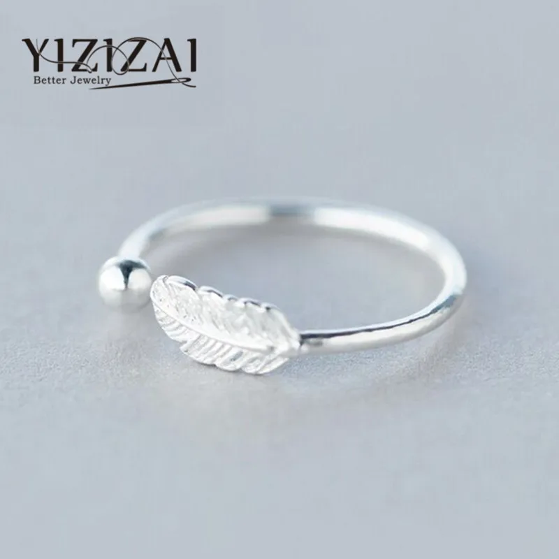 Модное кольцо YIZIZAI с серебряным покрытием и листьями модные женские милые кольца