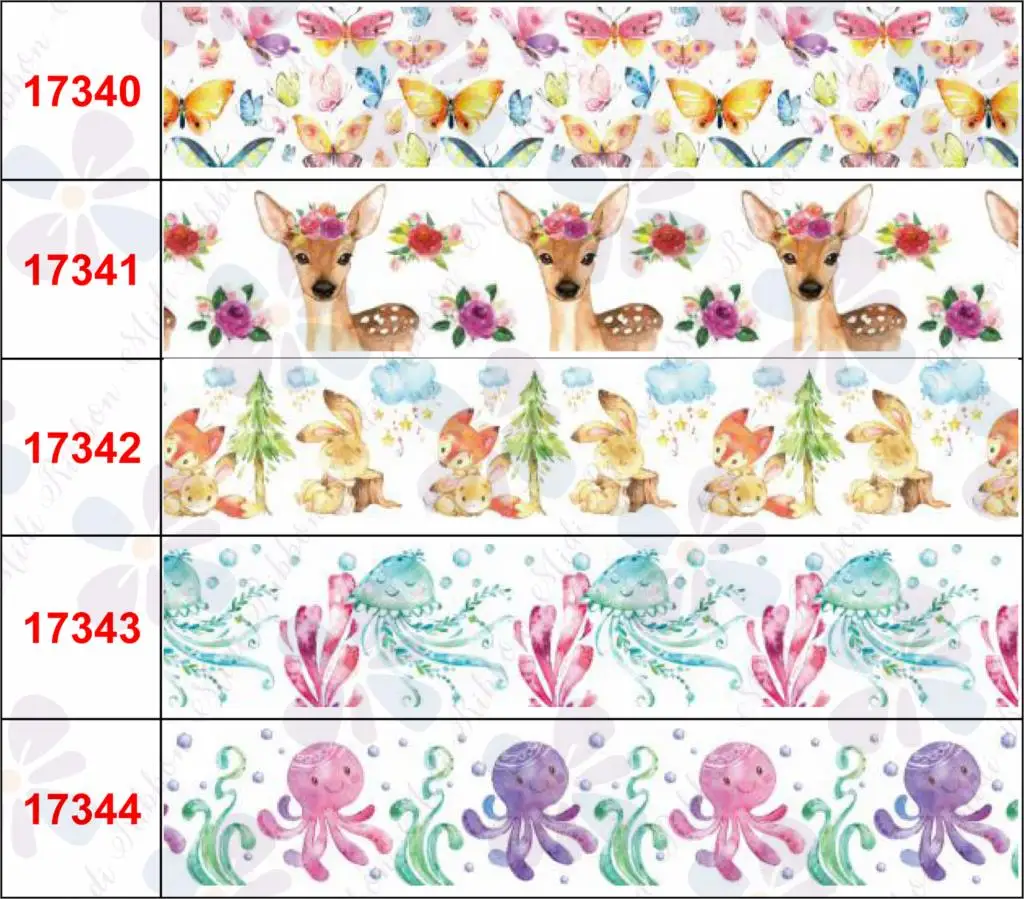 16 мм 75 Серия животных милый коала слон напечатанный Grosgrain/эластичная лента