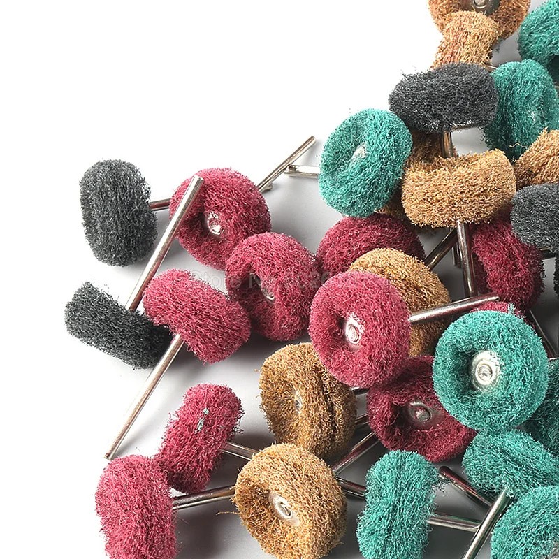 2 шт./лот мини щетка чистящая прокладка абразивные колеса нейлоновое волокно