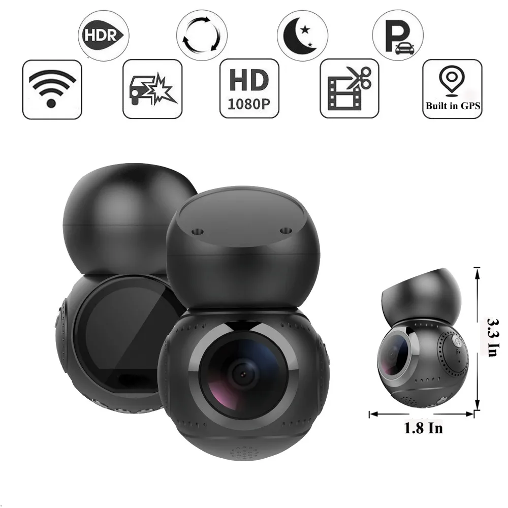 Автомобильный видеорегистратор Anytek G21 1080P Full HD NTK96658 WiFi угол обзора 170 градусов