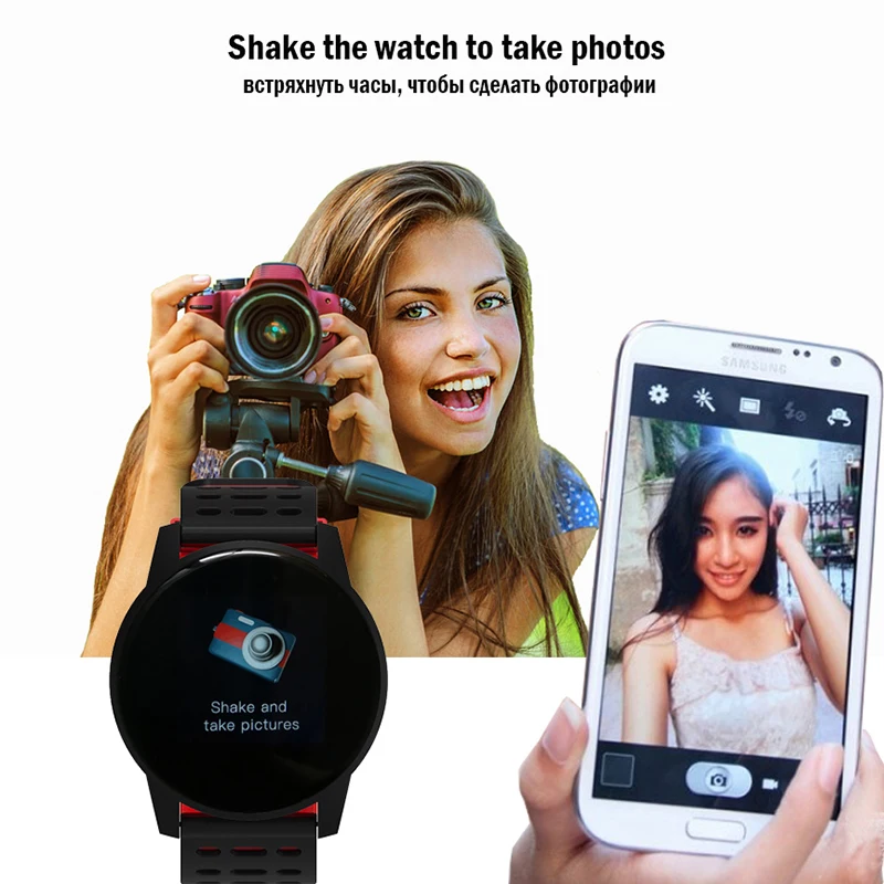 Спортивные Смарт часы для мужчин и женщин кровяное давление Водонепроницаемый