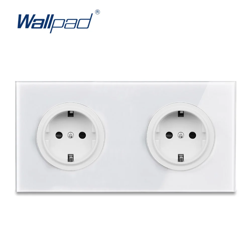 Wallpad L6 двойная розетка 2 Gang EU немецкая штепсельная вилка настенная Schuko с двойным