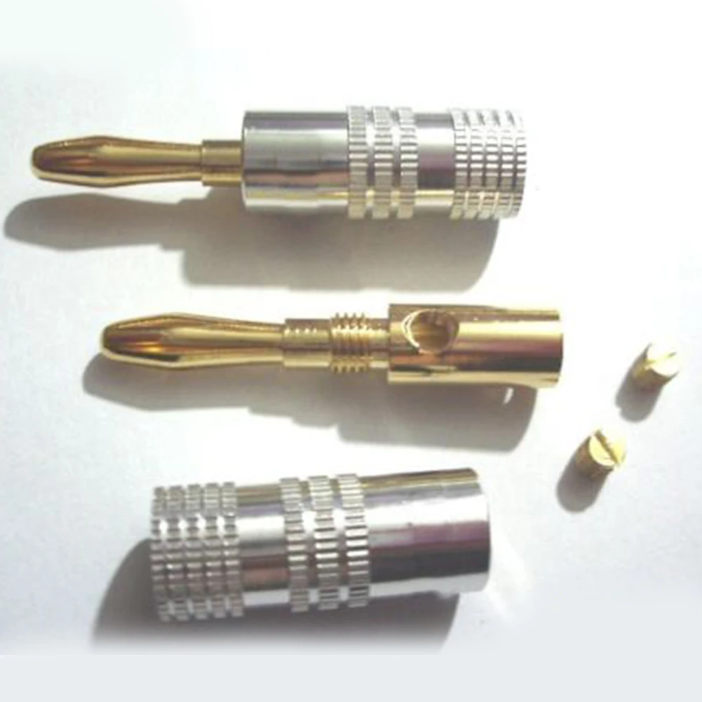 10 pcs Speaker Banana Plug Audio Jack Connector 24K Gold Plated | Электроника