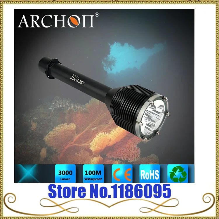 ARCHON D33 W39 Дайвинг светильник Flashight фонарь 100 М Подводная фотосъемка Макс 3000
