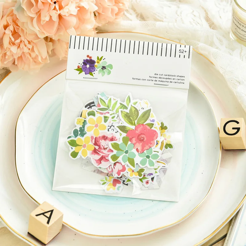 ZFPARTY 52pcs Life is Beautiful Cardstock Die Cuts Stickers for Scrapbooking Happy Planner/Card Making/Journaling Project | Дом и сад
