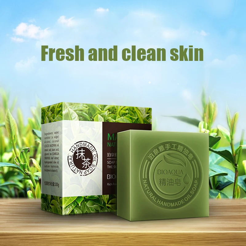 Органическое очищающее средство для лица Matcha Green Tea Отбеливающее ручной работы