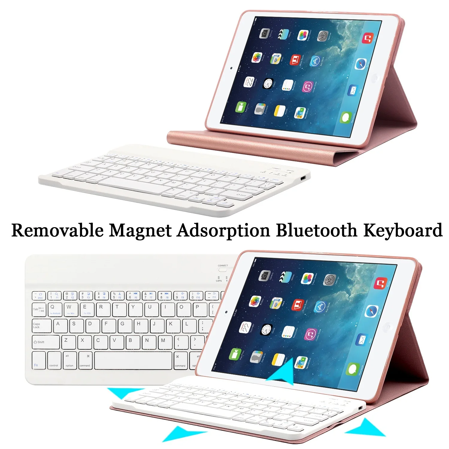 Чехол для клавиатуры iPad 9 7 2017 / Air 2 1 силиконовый мягкий чехол с Bluetooth клавиатурой