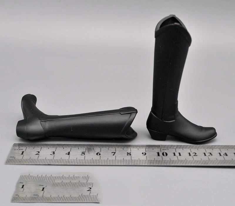 

1/6 Magic Girl Fashion Long Boots Black shoes Models for 12''Action Figures Accessories