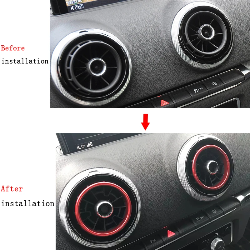 4 шт. декоративные кольца из алюминиевого сплава для выпускного отверстия