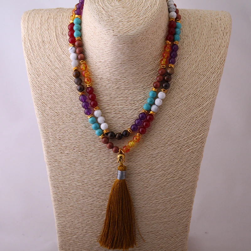 Бесплатная доставка модные длинные ювелирные изделия для йоги с кисточками