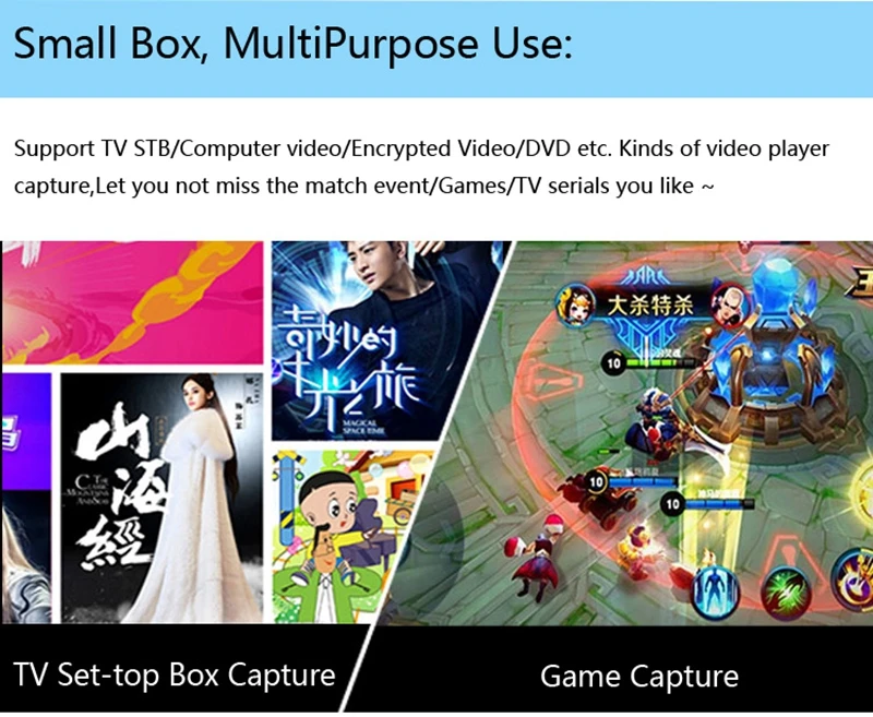 HD 1080P Карта видеозахвата HDMI AV PC Игры ТВ шоу запись Box recorder поддержка воспроизведения ТВ OBS прямая передача с микрофоном вход