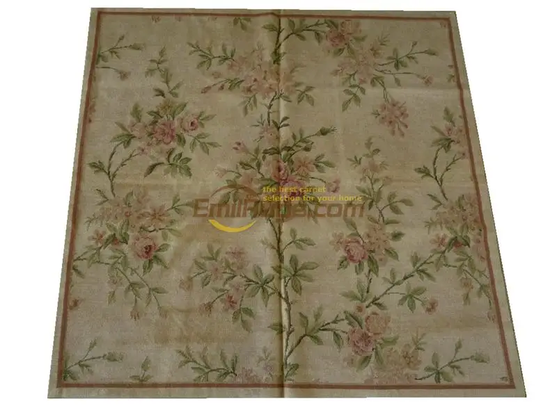 

Antique European Point Carpet Hand-stitched Floral Needled Blanket Hand-stitched Carpet Home Decore Luxury Natural Sheep Wool