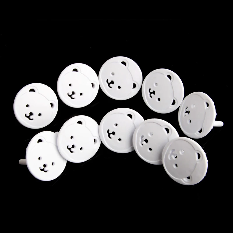 

10pcs/Set Bear EU Power Socket Electrical Outlet Baby Child Safety Guard Protection Anti Electric Shock Plugs JUN10_17