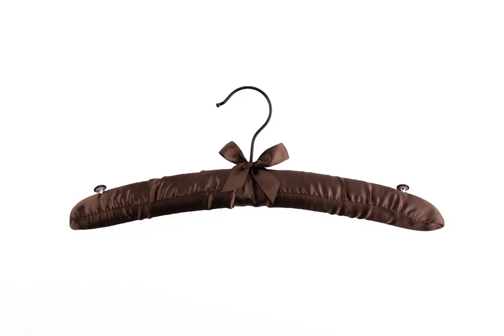 Атласная вешалка для платья/мягкие вешалки с кнопками четыре цвета! (20 шт./лот)|hanger