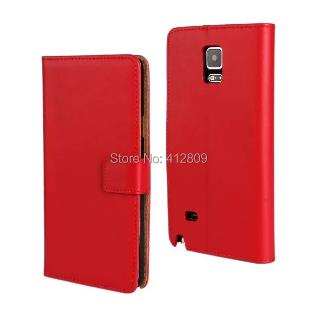 Fashion Genuine Leather Stand Skin Folding Wallet Style Pouch Cover Case for Samsung Galaxy Note 4 Cellphone Bags Free | Мобильные
