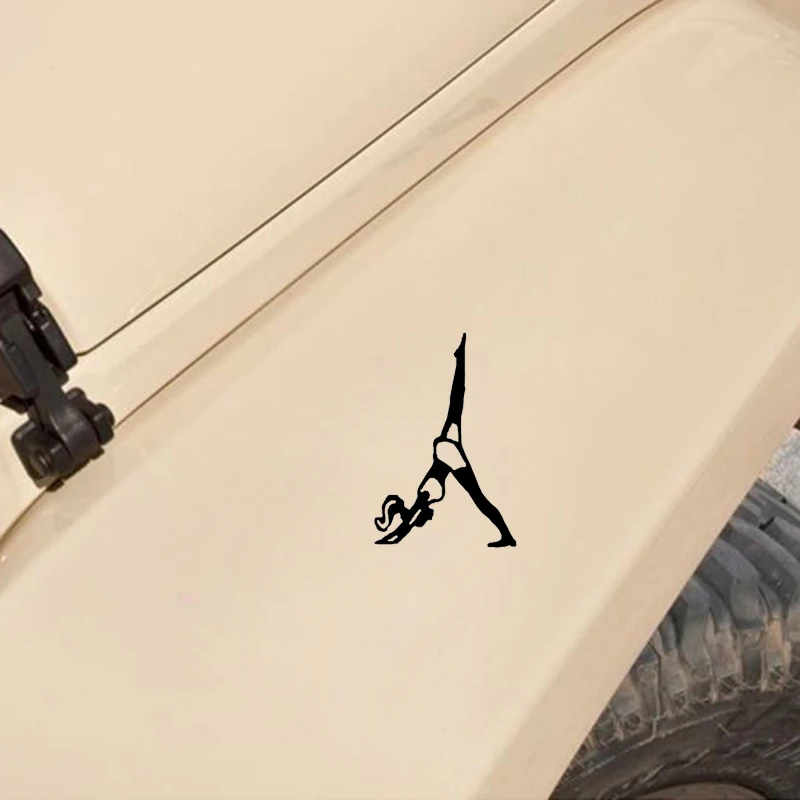 QYPF 10.3*15.6 Interesting Aerobic Exercise Yoga Sport Decor Vinyl Car Sticker Accessories C16-1972 | Автомобили и мотоциклы