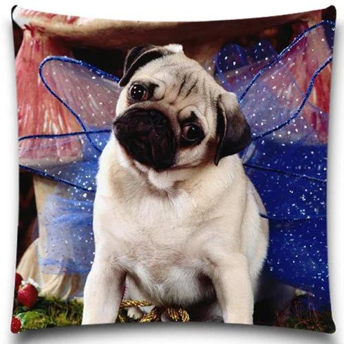 

A dog with wings Pillows Case Cotton Polyester for Sofa Car Cotton Cushion Cover Creative Decoration 5 size