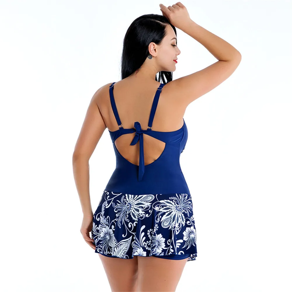 Платье бикини 2019 большая чашка купальник сексуальный пуш ап женский купальный