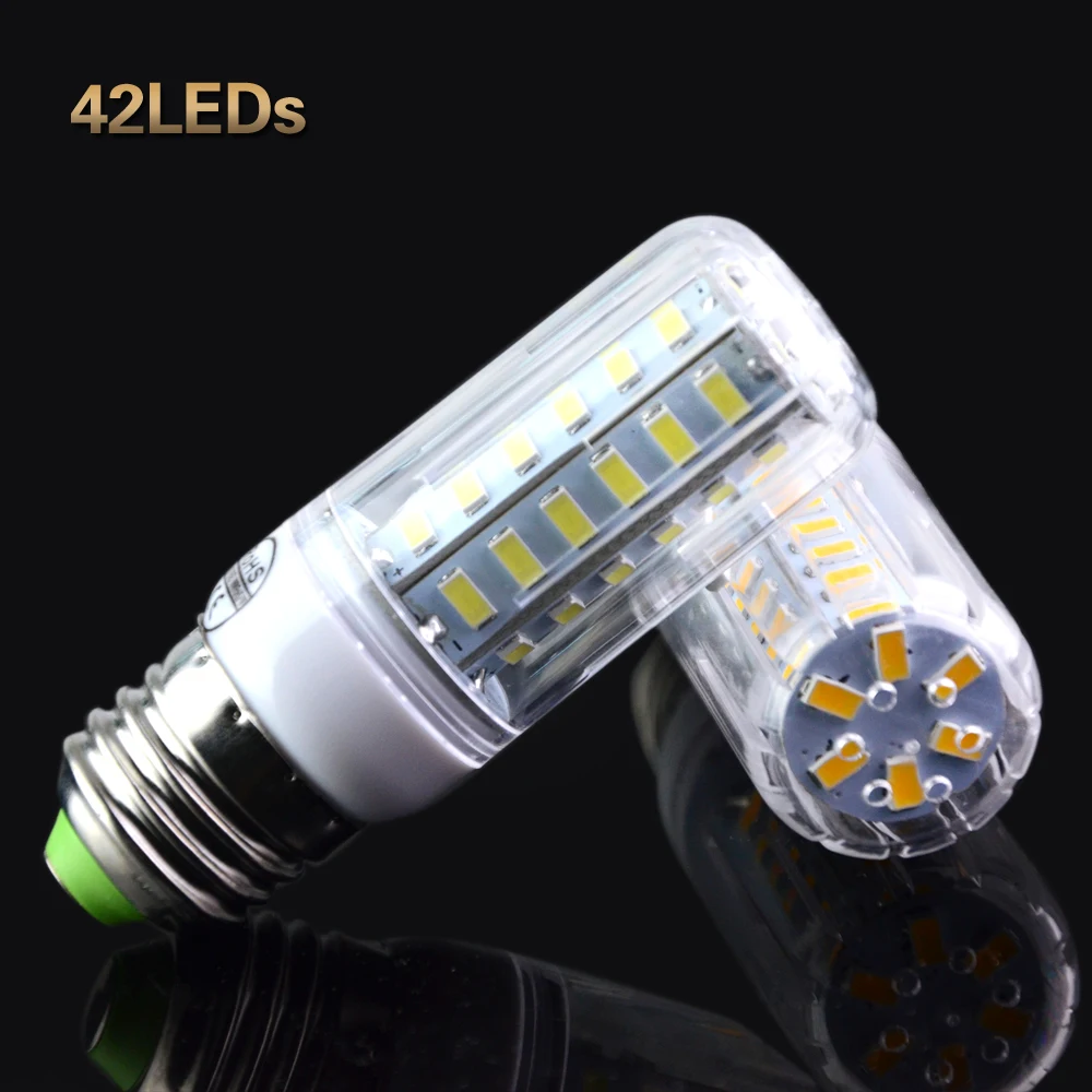 Новое поступление светодиодная лампочка SMD5730 E27 24 30 42 64 80 89 мощность CFL 20 35 Вт 220 В 230