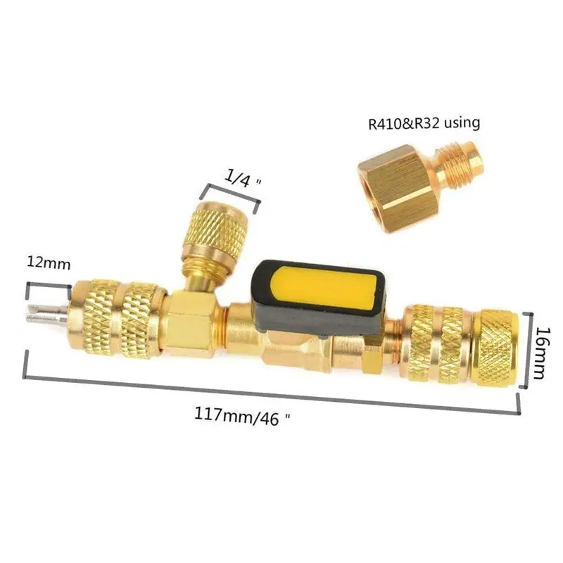 R410A R22 Dual Size SAE Port HVAC Valve Core Removal Installer Tool(No Gas Loss) |