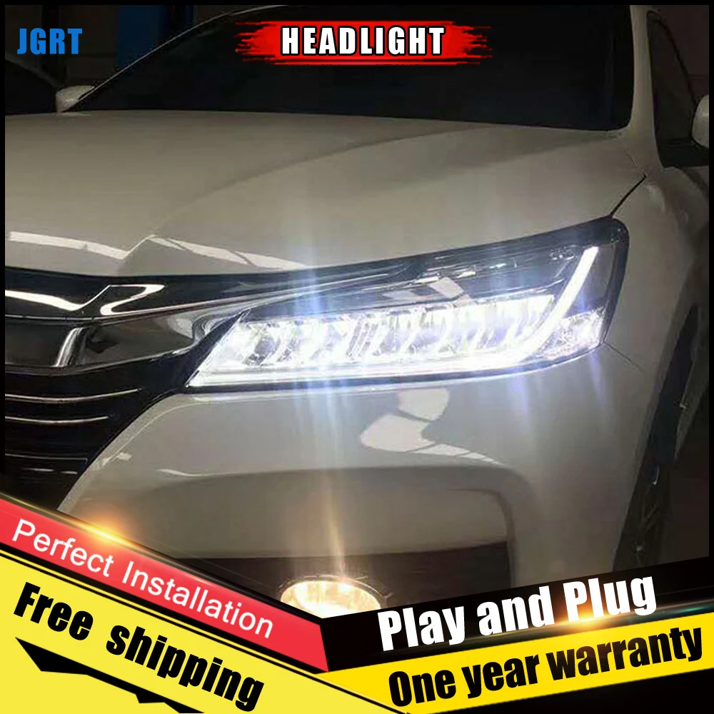 2 шт. светодиодный льные светодиодные фары для Honda Accord 2016|headlights for|h7 hidxenon lens |