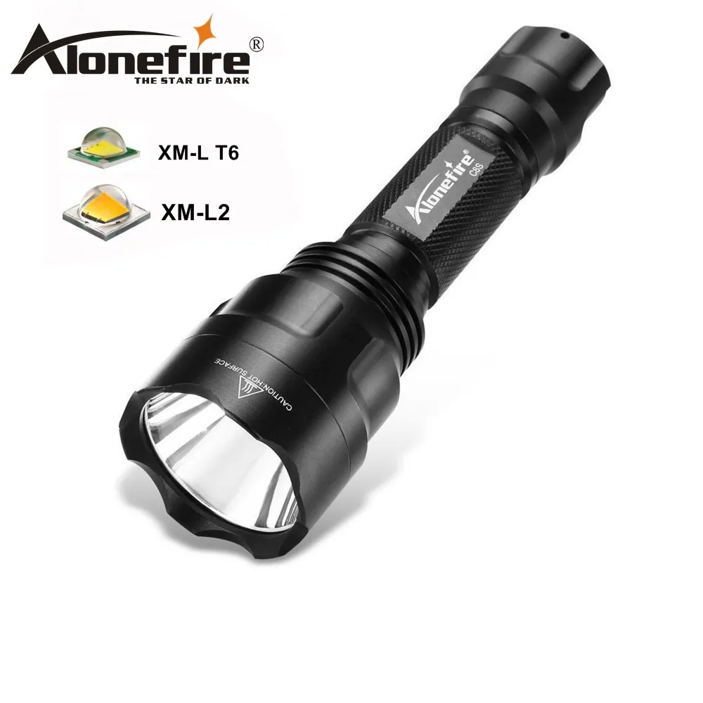 AloneFire C8 CREE XM L2 T6 U3 светодиодный тактический флэш светильник фонарь 20 мм крепление