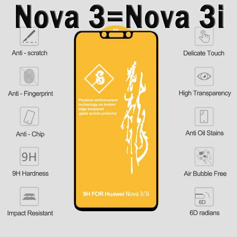 6D полное покрытие для huawei Honor 8X защита экрана на Защитное стекло для huawei P20 Pro mate 10 20 Honor 9 Lite 7X Nova 3 3i