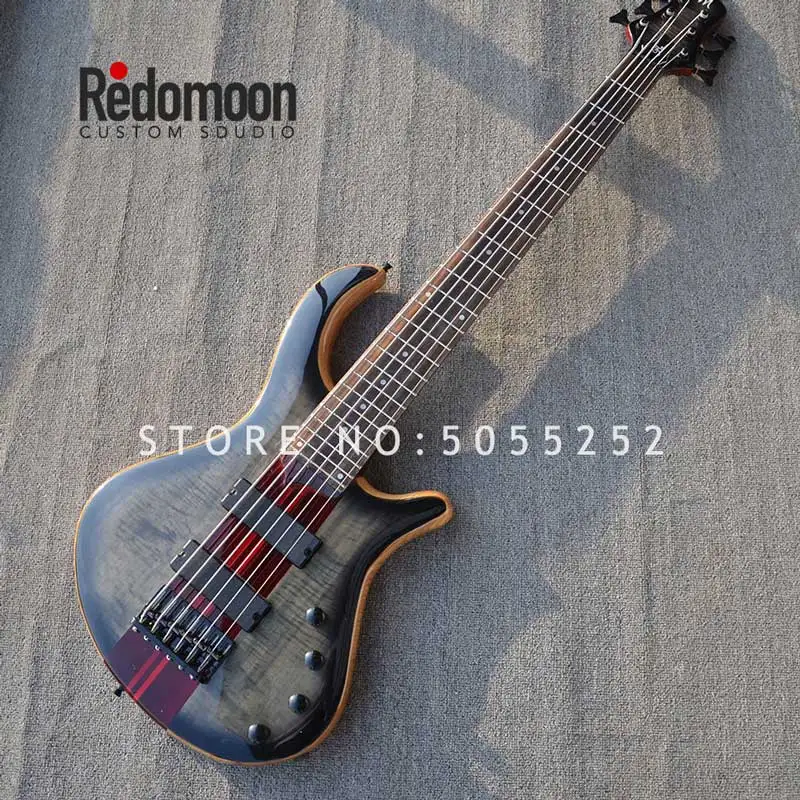 Фабрика на заказ 6 струн Mayones бас палисандр гриф с шеи-через пепельный корпус для электрической бас-гитары музыкальный инструмент магазин - Цвет: Bass