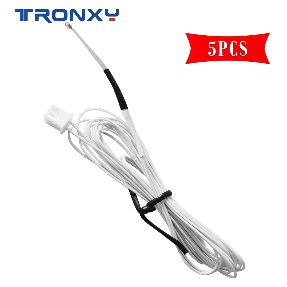 TRONXY 5 шт. Запчасти для 3D принтера 100K Ohm NTC 3950 Термисторы с кабелем 1 2 A4988 MK2B HEATBED