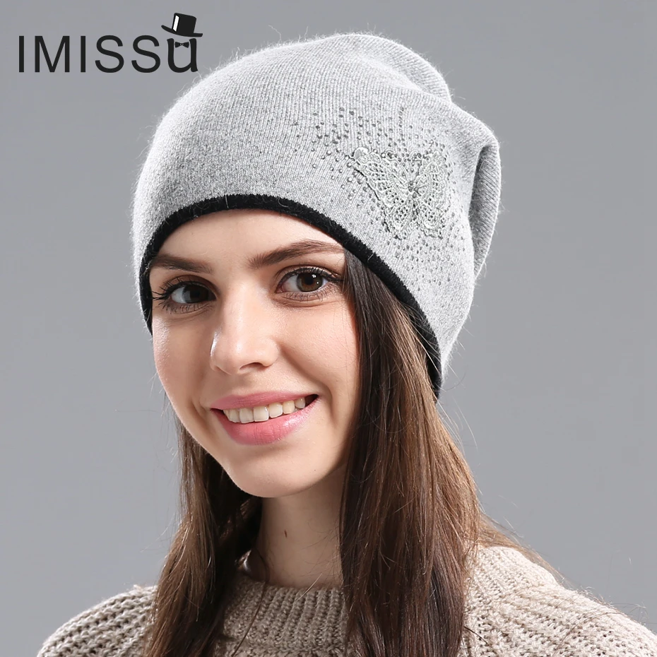 Женская повседневная трикотажная шапка с рисунком бабочки|pattern hat|casual hathat for winter |