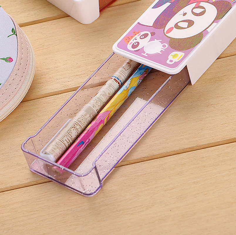 1 шт. 3 вида цветных ящиков с мультяшными комиксами пластиковый пенал для