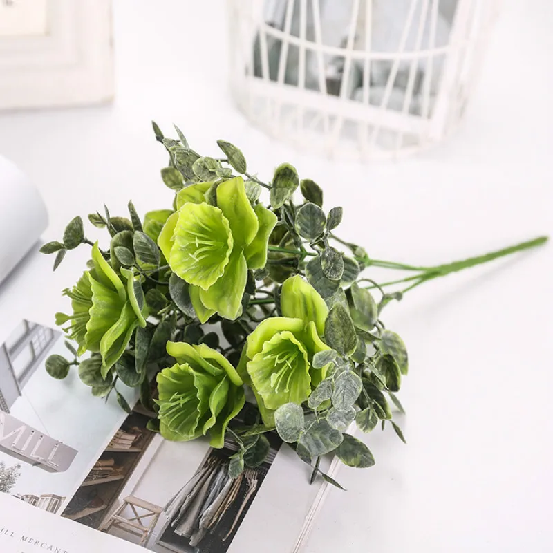 5 головок пластиковые декоративные цветок Петуния искусственное растение с