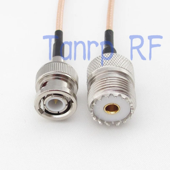 2 шт. 20 дюймовый BNC штекер к UHF разъем адаптера RF 50 см коаксиальный Перемычка кабеля