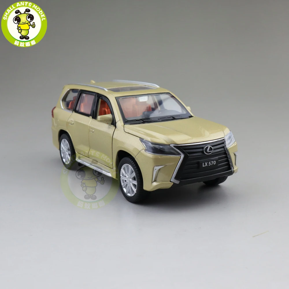1/32 JACKIEKIM LX570 SUV литая под давлением Модель автомобиля игрушки для детей звуковое освещение вытяжной автомобиль подарок для мальчиков и девочек