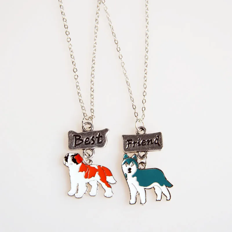 2 шт./компл. подвеска в виде голубой Хаски для любителей собак|dog lovers|women necklacebest friend