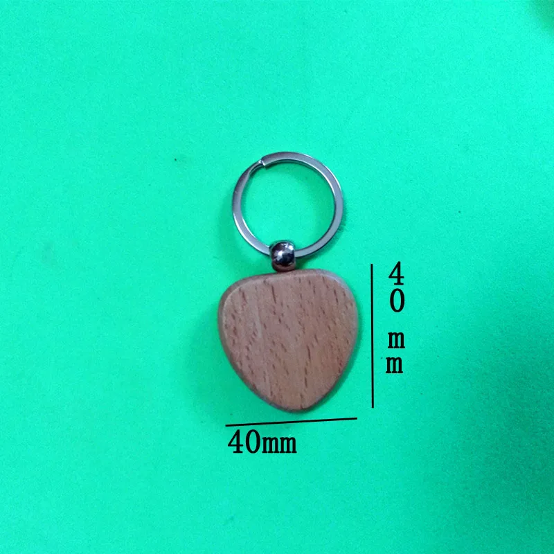 10 шт. деревянный брелок DIY чистый брелок круглый/квадратный/прямоугольник/Овальный/Сердце/брелок со щитом анти потеря дерева индивидуальные подарки - Цвет: Серебристый
