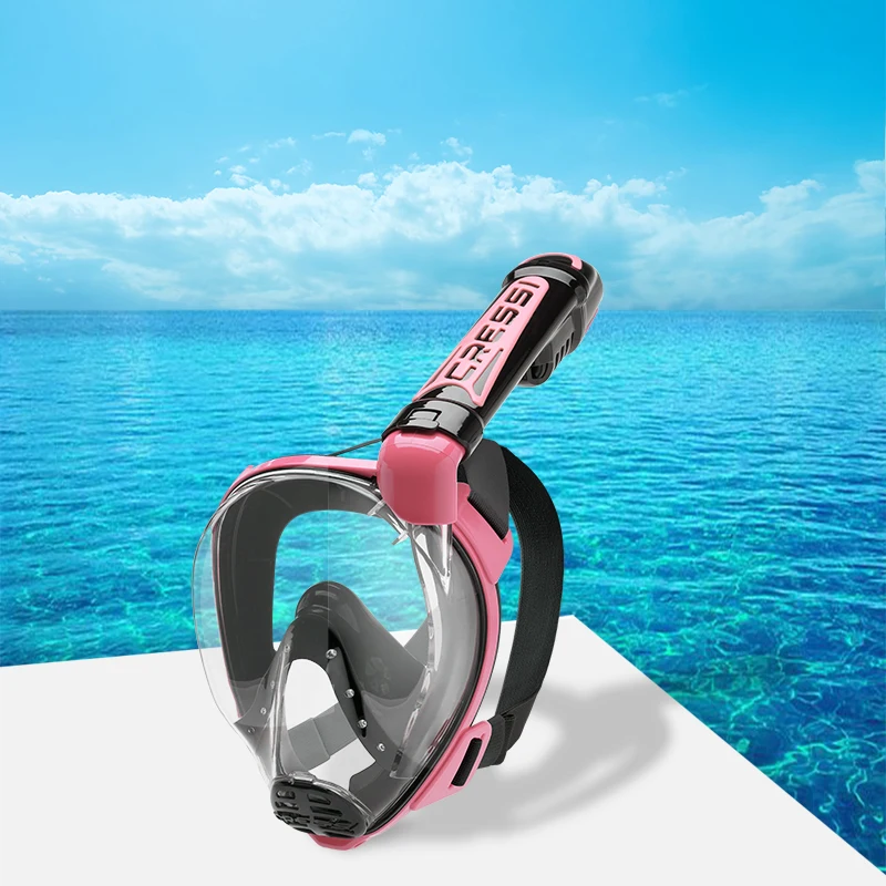 Cressi DUKE Adult Snorkeling Full Face Mask Dry Top Snorkel Wide Clear View Anti-Fog Easy Breathing New 2019 | Спорт и развлечения