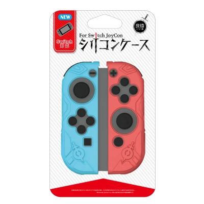 Red White silicone Для Nintendo S Switch NS консоли крышка ПК устойчивый к царапинам твердый корпус Детская футболка с принтом "Let's go Экран протектор Joy-con силиконовый джойстик ручка шапки - Цвет: Red White silicone
