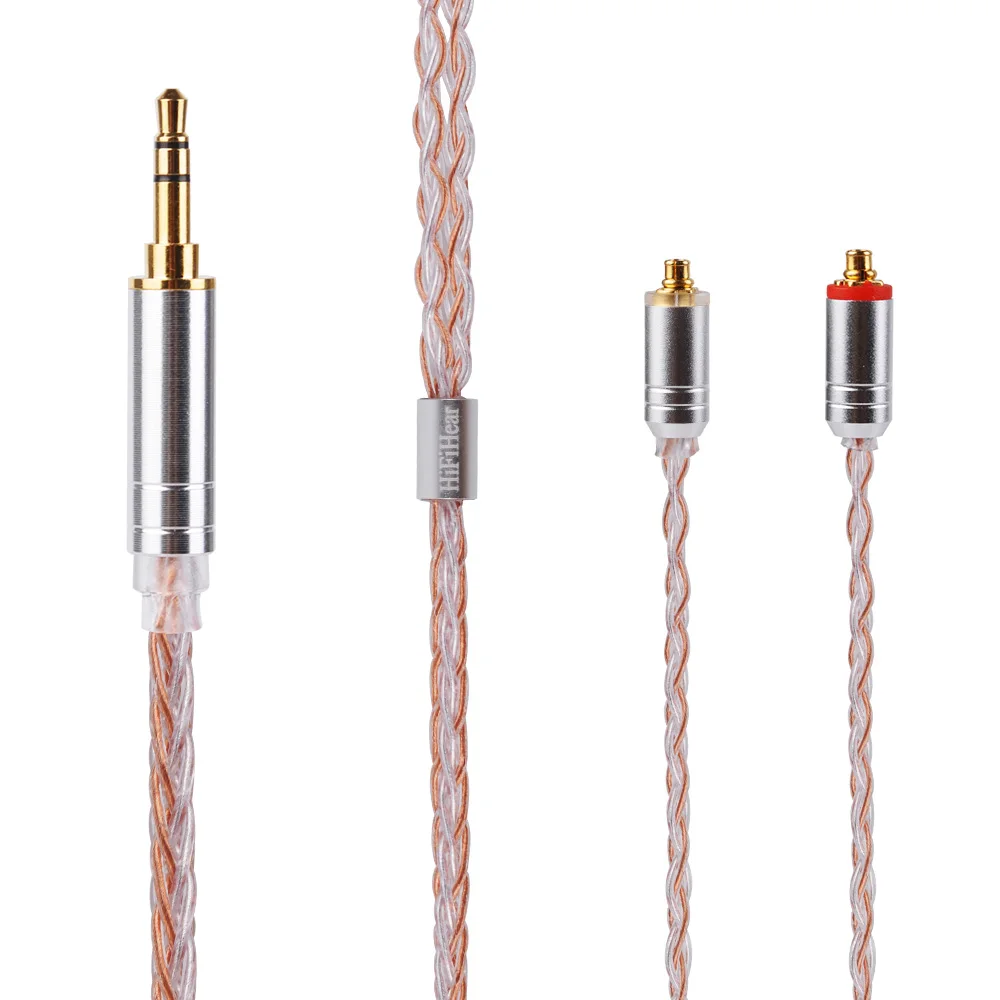 HiFiHear 8 Core Silver Plated Cable 2.5/3.5/4.4mm Balanced With MMCX/2pin Connector For LZ A6 HQ12 AS10 ZS10 ZS6 ZSR | Электроника
