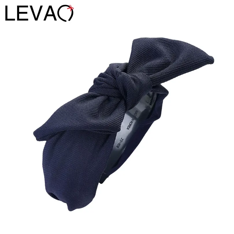LEVAO, новинка, однотонный цвет, хлопок, для женщин, тюрбан, лента для волос, корейский ободок, завязанный, аксессуары для волос, головной убор для женщин, аксессуары для волос