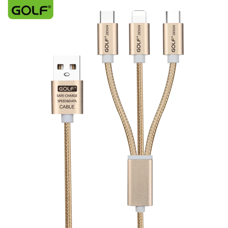 3 в 1 Micro USB Type C зарядный кабель нейлоновая оплетка Кабель для передачи данных