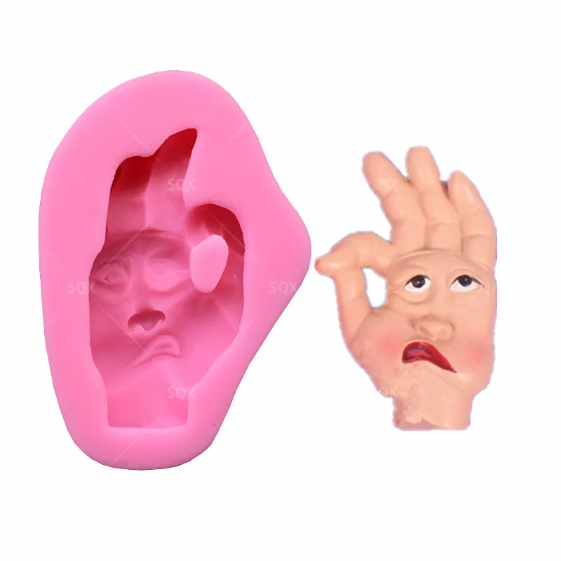 OK форма в виде монстра для Хэллоуина украшение торта из помадки силиконовые